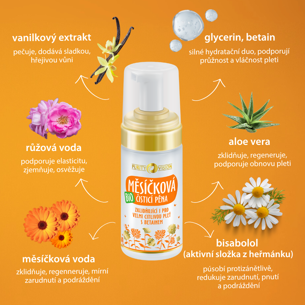 Bio körömvirág tisztító hab 90 ml