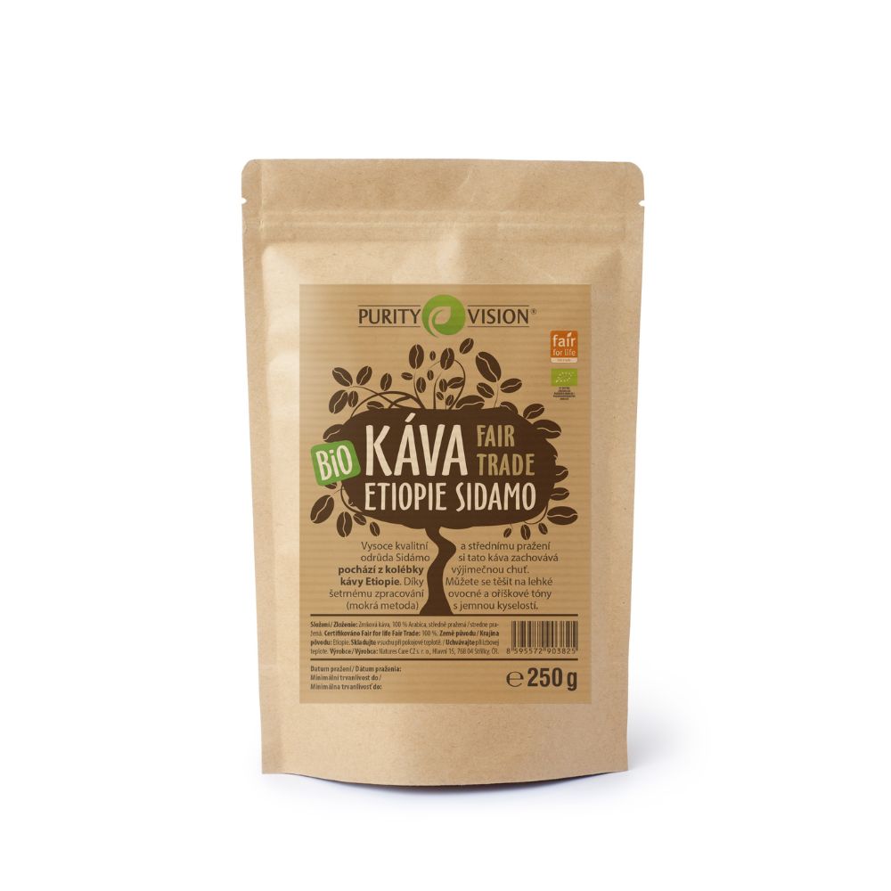 Fair Trade bio kávébabot Etiópia Sidamo 250 g