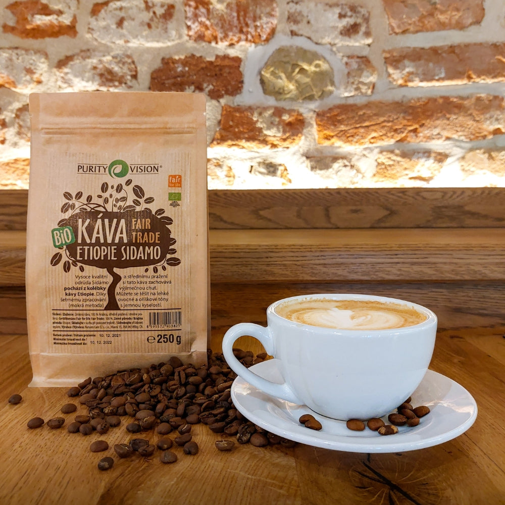Fair Trade bio kávébabot Etiópia Sidamo 250 g