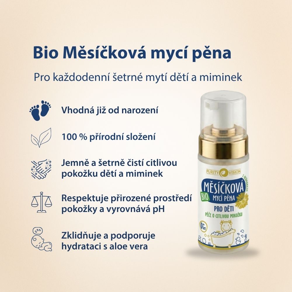 Bio Körömvirágos Tisztító Hab Gyermekeknek